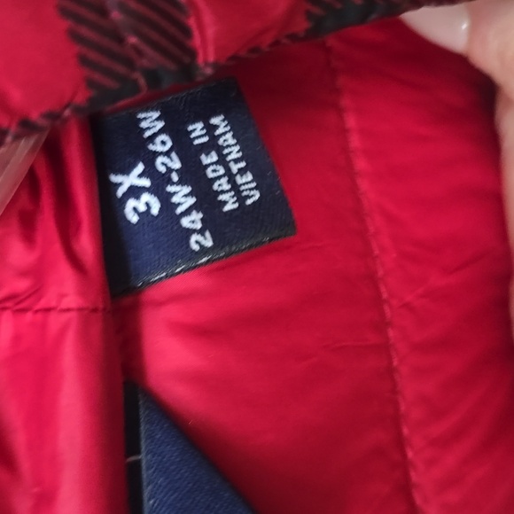Lands’ End Buffalo Check Plaid Down Jacket  packable lightweight puffer 3x plus - Picture 5 of 10